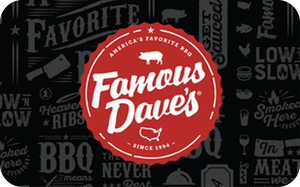 Famous Dave's BBQ gift card