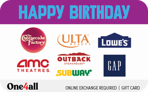 One4all Happy Birthday gift card