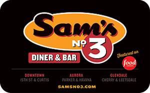 Sams No 3 Diner and Bar gift card