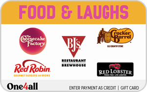 One4all Food & Laughs gift card