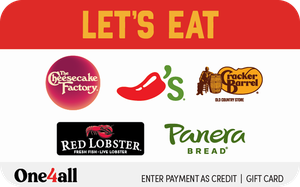 One4all Let's Eat gift card