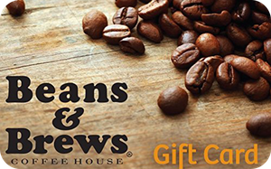 Beans and Brew Coffee House gift card
