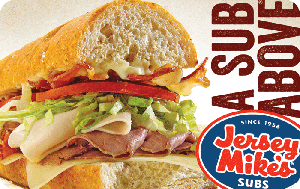 Jersey Mike's gift card