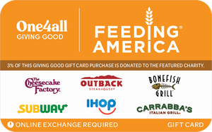 Giving Good Feeding America gift card
